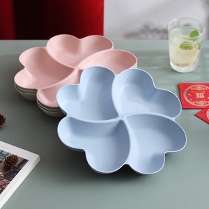 Plateau de service en forme de cœur pour fruits, boîte de rangement alimentaire, plateau divisé pour noix séchées, salades, collations, bonbons et desserts – Vente en gros - Product Image 1