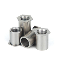 Separador hexagonal autoengatillable de acero inoxidable para chapa metálica M6 M4