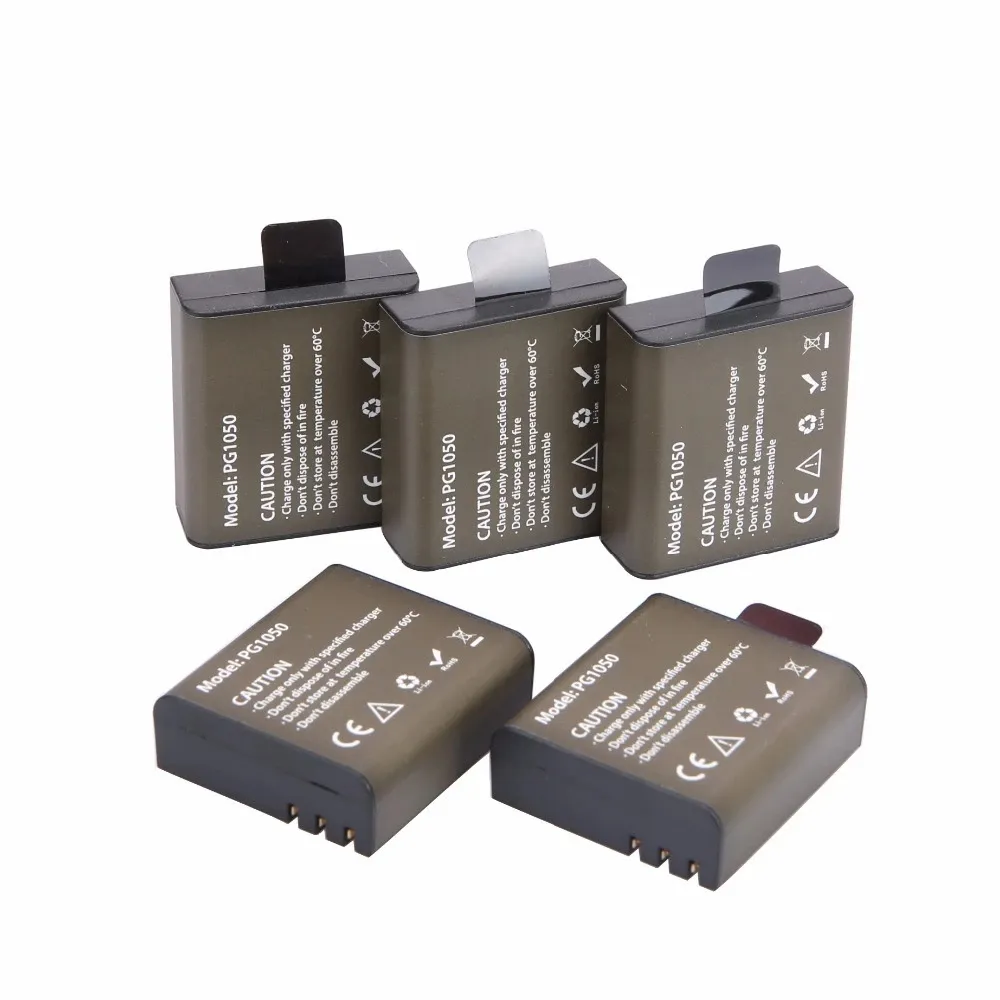 1050mAh PG1050 sj4000 replacement Li-ion digital camera accessaries battery for sj6000 sj5000 for SJCAM sj7000 sj9000
