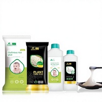 Primaire et colle pour papier peint Jiumei à base de riz glutineux et de fibres végétales, super adhésifs, écologiques, inodores, emballage inclus
