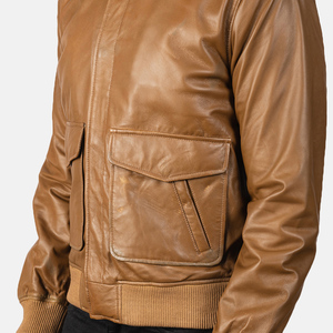 2026 Design High Quality Leather <b>Jacket</b> Men <b>Zip</b> <b>up</b> <b>Jacket</b> for Men Wholesale Low Price Custom Design - Product Image 6