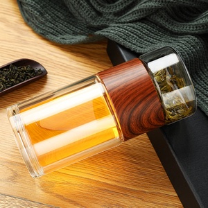 Customizable Tea Infuser <b>Water</b> <b>Bottle</b> BPA Free Borosilicate Cup Gym Sports Portable Glass Drinking <b>Water</b> <b>Bottle</b> With <b>Filter</b> - Product Image 1