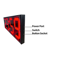 Minuteur de Défi Interactif pour Fête de Carnaval avec Bouton Poussoir, Écran LED Numérique Double Face Rouge de 12 Pouces, Rechargeable
