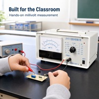 Millivoltmètre à transistor AC 0,5 mV 300 V, réponse en fréquence 10 Hz 500 kHz, précision 2,0 dB, échelle analogique, pour laboratoire de physique et enseignement