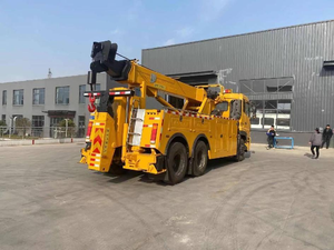 Camion de dépannage lourd 6x4 |   Plateforme de remorquage et de levage séparée à double essieu arrière pour le sauvetage routier - Product Image 4