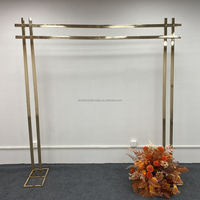 Soporte de Fondo Cuadrado de Metal con Recubrimiento de Oro Nuevo al por Mayor para Eventos de Boda, Tamaño Personalizable, Duradero