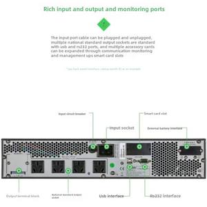 APC UPS SPRM1K 1KVA UPS 2U Unidade de Rack Monofásico 220V Onda Senoidal Pura Display LCD Bateria De Chumbo Ácido Computador Industrial - Product Image 2