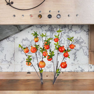 Tige de branche de <span class=keywords><strong>fruit</strong></span> de grenade artificielle de simulation pour la décoration de la maison - Product Image 2