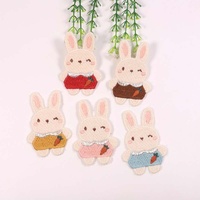 Nouvelles Écussons Lapins Colorés Brodés en Fil de Polyester pour Vêtements Polyvalents, Textiles de Maison, Bagages et Décoration - Fabriqués en Chine
