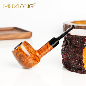 Muxiang Briarwood Smoking Pipe Straight 3mm Filter Saddle Mouthpiece Handmade Solid Wood Tobacco Pipe - Product Image 3
