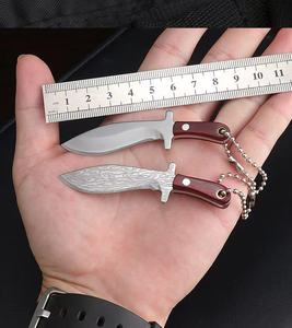 Ensemble de couteaux de chef miniatures en acier inoxydable de haute qualité, lame de 3 cm, petit couteau de poche EDC avec étui et porte-clés - Product Image 4