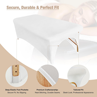 MASSA Rectangulaire Spandex Beauté Lit et Table Couverture Élastique Tréteau Nappe Tissu Ajustement Serré avec Papier Matériel