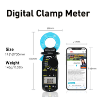 VA331A Digital Clamp Meter Mini Voltmeter Ammeter Lampu Latar AC DC Tegangan Kapasitansi NCV Resistansi Kontinuitas Dioda CAT III