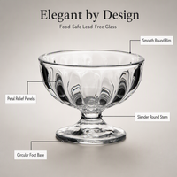 Bol à dessert en verre transparent de 180 ml, coupe à crème glacée, vaisselle de table pour buffet commercial, restaurant