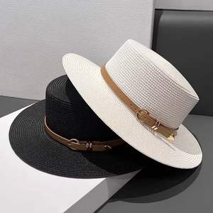 女性のための2025年フラット織り帽子夏カスタム麦わら帽子 - Product Image 6