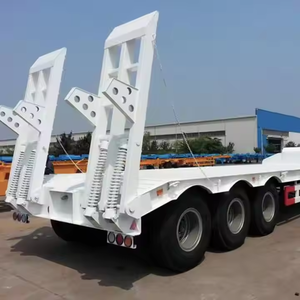 Zhongshengtianqi Heavy Duty Steel Lowboy Trailer Transport Machine Lowbed <b>Truck</b> Semi Trailer Mechanical Suspension 80 Ton - Product Image 6