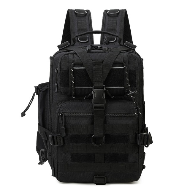 Men's Large Capacity Fashion Style Multifunctional Tactical Backpack-Waterproof Messenger Bag for Outdoor Travel Wholesale