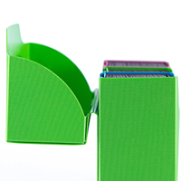 Boîte de rangement pour cartes à collectionner en tissu texturé PP à 3 compartiments, grande capacité (plus de 300 cartes), boîte de jeu de cartes à collectionner
