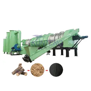 High temperature Continuous carbonization furnace wood carbonizing kiln machine charcoal making equipment pyrolysis plant