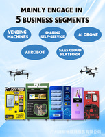 Distributeur automatique mural compact 95, vente en libre-service par QR pour snacks et boissons, disponible à l'exportation