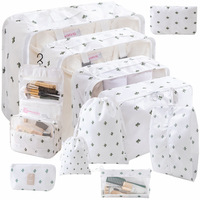 6/8/10 pièces organisateur de voyage sac ensemble valise stockage vêtements pochette à chaussures Compression emballage Cubes sacs de voyage ensembles de bagages