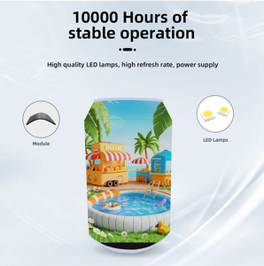 Écran LED personnalisé pour canettes de bière, panneau cylindrique flexible et incurvé, écran LED mobile de forme spéciale pour la publicité des boissons - Product Image 2