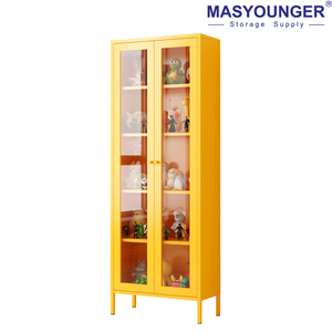 Easy Assembly Freestanding Steel Colorful <strong>Wardrobe</strong> Cabinet Large Capacity Modern Bedroom Storage for Apartment Home Furniture - Product Image 2
