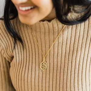 Inspire Jewelry-collar I AM NEAR, cadena satélite con caligrafía islámica personalizada, joyería religiosa - Product Image 4