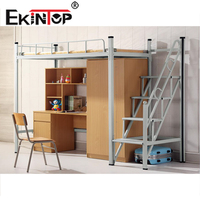 Ekintop-Cadre de lit en métal pour adultes, lit mezzanine, école, maison, hôtel, auberge de jeunesse, lit superposé, nouveau design, dortoir simple Queen King, adultes et étudiants