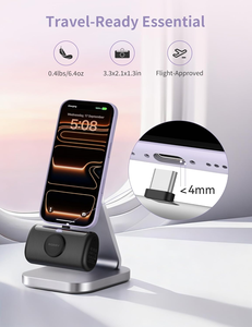 RORRY PalmGo แท่นชาร์จไร้สายแม่เหล็กแบบพกพา ความจุ 10000mAh รองรับ PD 22.5W ชาร์จเร็ว มินิพาวเวอร์แบงค์ สาย USB-C ในตัว - Product Image 5