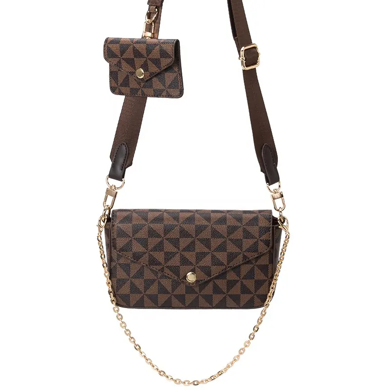 Designer handbags famous brands chain waist bag hand bag fanny packs fashion purses and handbags ladies wide strap crossbody bag