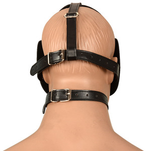 Sex Toys Men Restraint Headgear Couples Sexy Harness PU Leather Face Gear Adjustable Metal Buckles Halloween Party Masque <strong>Hood</strong>% - Product Image 5