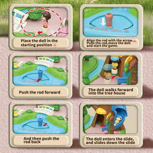 Jouets éducatifs musicaux lumineux en plastique pour enfants, maison de jeu de jardin, coordination œil-main, interaction, jouets DIY, maison de poupée mobile pour filles - Product Image 6