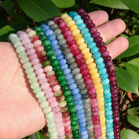 Perles en vrac en pierre naturelle multicolores 8x4-5mm en forme d'abacus pour la fabrication de bijoux, bracelets, colliers et accessoires de mode DIY - Vente en gros