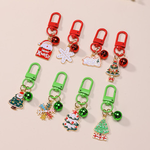 Cadeau de noël porte-clés dessin animé cloche personnes âgées flocon de neige pendentif sac accessoires pendentif - Product Image 1