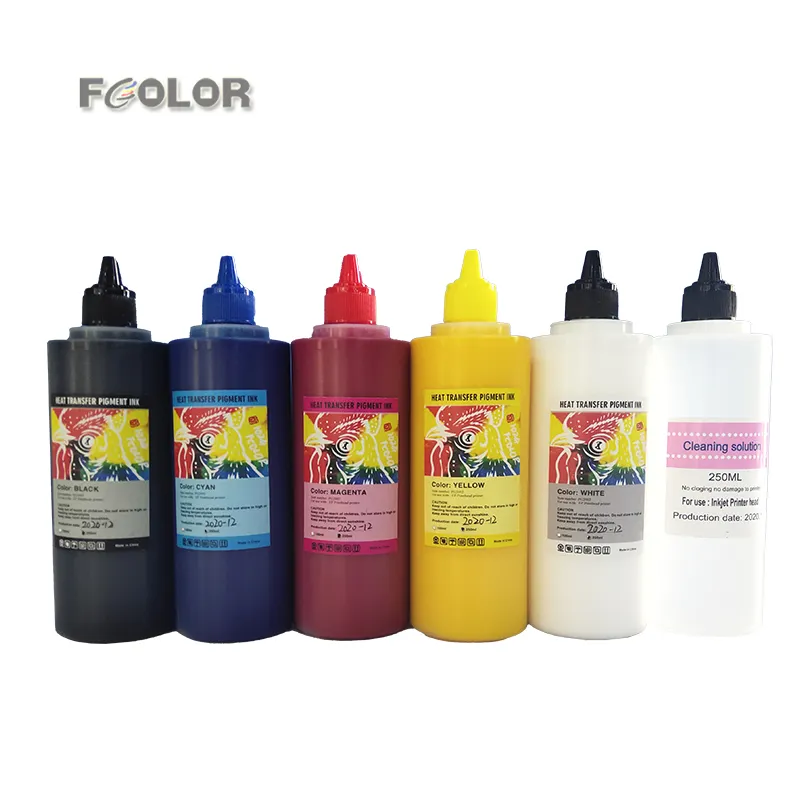 2023 NOVO PET Transferência Film DTF Tinta Fcolor para Epson L1800 P600 P800 DX5 4720 dtf impressora de filme 250ml para epson l1800 tinta dtf