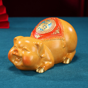 Hucha de latón con forma de cerdo, caja de dinero de metal, regalo decorativo para el hogar, oficina, escritorio - Product Image 3