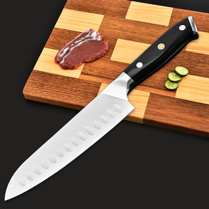 Thấp moq Santoku đầu bếp dao lưỡi đen thịt Dao Chuyên Nghiệp BBQ nướng VG10 Santoku đầu bếp dao - Product Image 2