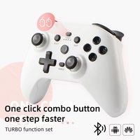 Manette sans fil pour Switch 1 / Smartphone, compatible avec les téléphones Android/iOS/ordinateurs Win10/PS4, avec double vibration par moteur.