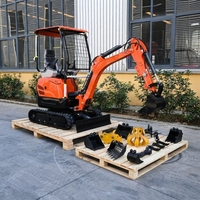 Mini-excavatrice sur chenilles hydraulique de 1,5 tonne, livraison gratuite, prix usine, mini-excavatrice diesel de jardin, mini-excavatrice agricole de 2 tonnes