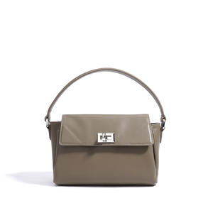 Bolso de Hombro de Cuero Vacuno Genuino de Lujo, Tamaño Pequeño, Diseño Simple, Bolso Bandolera con Cierre - Product Image 6