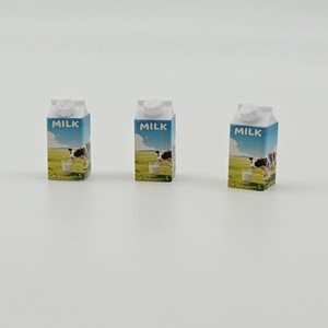 Mini carton de lait miniature 1:12, accessoires de jeu pour maison de poupée, décoration de scène DIY, mini modèle de jouet - Product Image 6