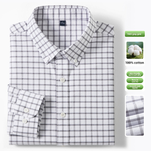 Chemise à carreaux à manches longues pour homme, style décontracté et professionnel, nouvelle collection 2026 pour jeunes et hommes d'âge moyen - Product Image 4