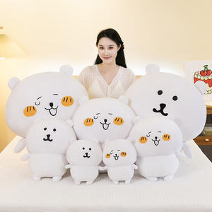 Belle bande dessinée ours blanc en peluche oreiller poupée personnalisé en peluche Anime <span class=keywords><strong>blague</strong></span> ours en peluche jouet - Product Image 6