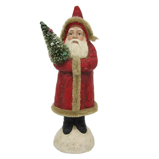 Christmas Santa decoration with glitter and high quality for Christmas tree small decoration