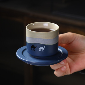 Tazza da <span class=keywords><strong>caffè</strong></span> in ceramica di lusso leggero e Set piattino <span class=keywords><strong>caffè</strong></span> Espresso Latte Cappuccino tazza da <span class=keywords><strong>caffè</strong></span> <span class=keywords><strong>senza</strong></span> manico cammello arabo tazza da tè - Product Image 4