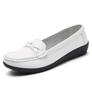 Nuevos Mocasines de Enfermera para Mujer 2025 del Fabricante Directo, Zapatos Planos Casuales sin Cordones para Mamá con Suela de Goma, Moda Sólida de Otoño - Product Image 6