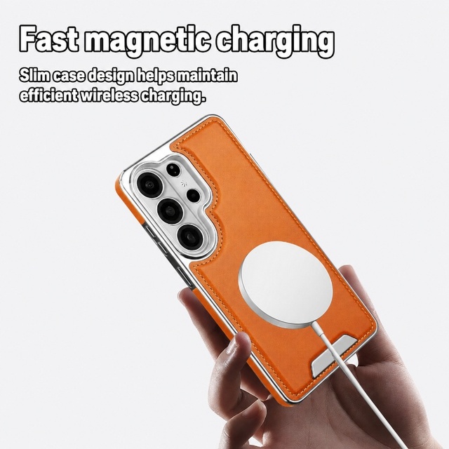 C0237 Slim Business Leather Phone Case with 360 Protection Phone Case for Samsung Galaxy S24 Ultra S25 Plus S26