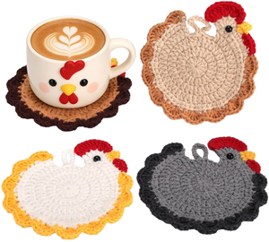Porte-gobelet décoratif en forme de dinde et de poussin pour la cuisine et la salle à manger, idéal pour les fêtes et les événements festifs - Product Image 1