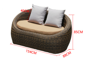 Fuera rústico Balcón de mimbre de sofás al aire libre sofá Muebles de Jardín poltrone in de mimbre - Product Image 6